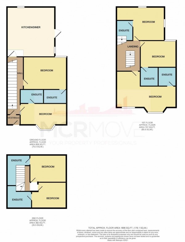 Floorplan for Russell Road, Mossley Hill, Liverpool