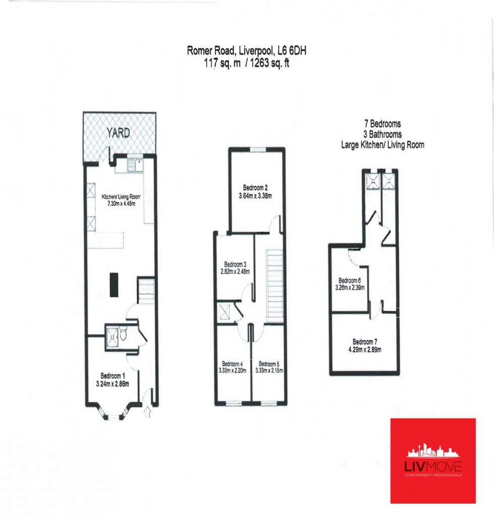 Floorplan for Romer Road, Kensington, Liverpool