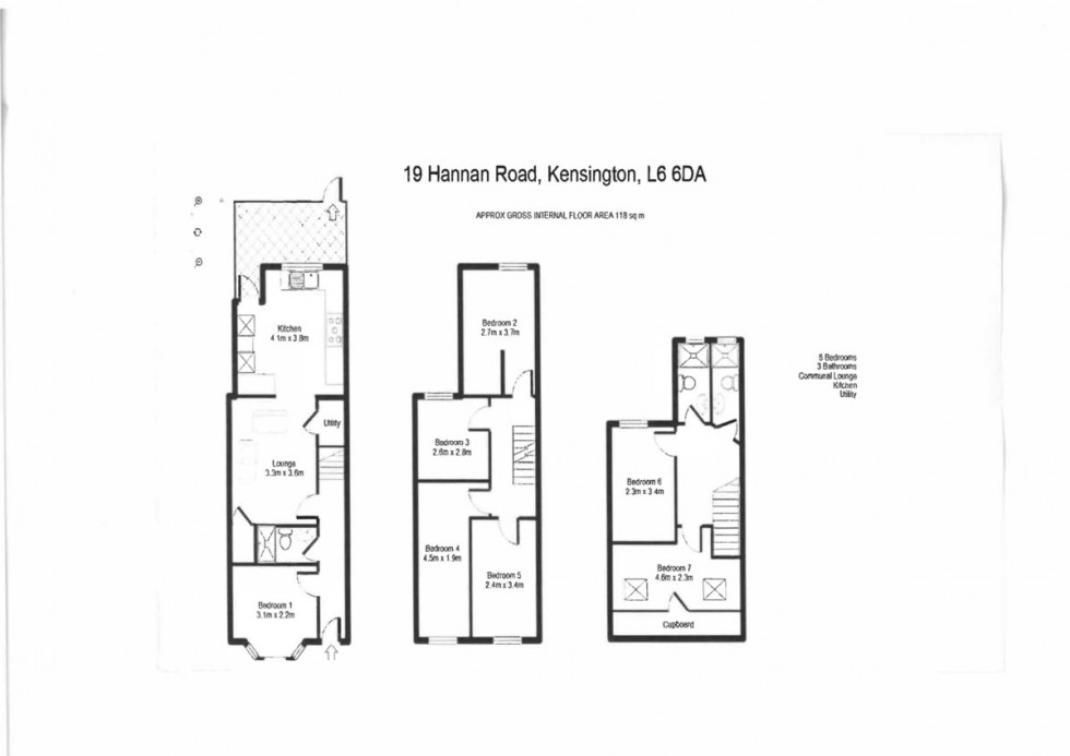 Floorplan for Hannan Road, Kensington, Liverpool