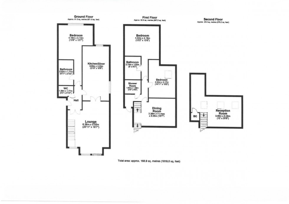 Floorplan for Parkfield Road, Sefton Park, Liverpool