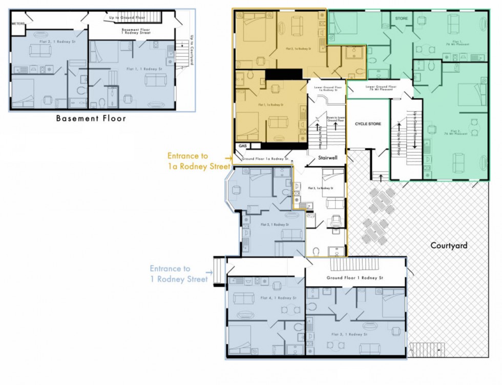 Floorplan for Rodney Street, City Center, Liverpool