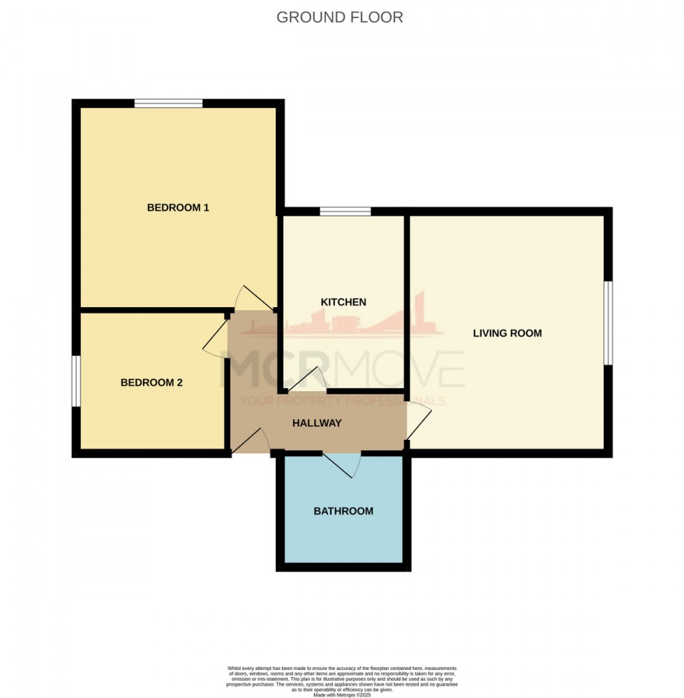 Floorplan for Flat 6, 1 Livingston Drive South